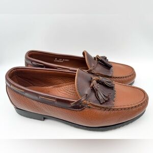 Allen Edmonds Nashua Tassel Kiltie Loafers Brown Leather Shoes Men's Size 8 3E